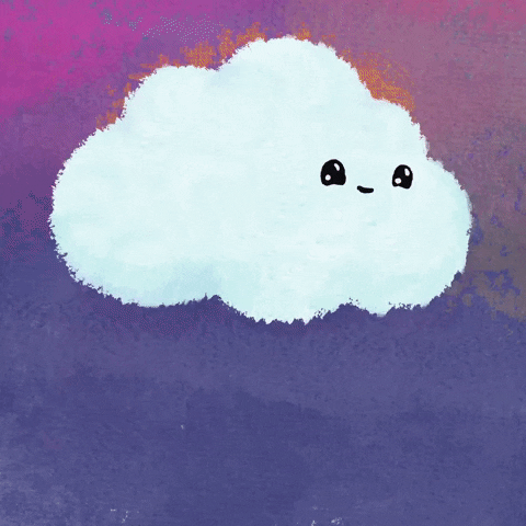 Happy cloud GIF with lightning